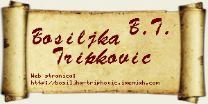 Bosiljka Tripković vizit kartica